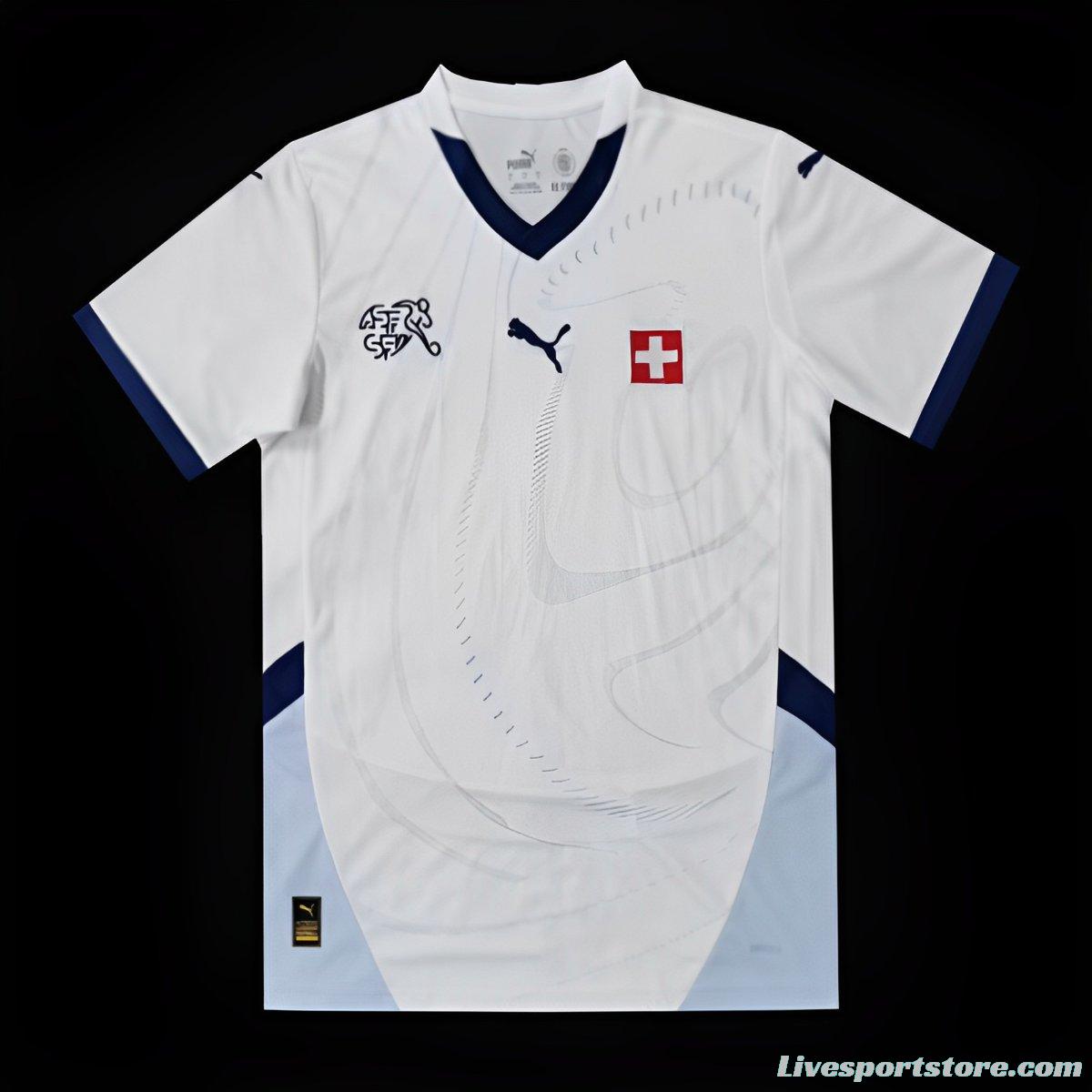 2024 Switzerland Away White Jersey