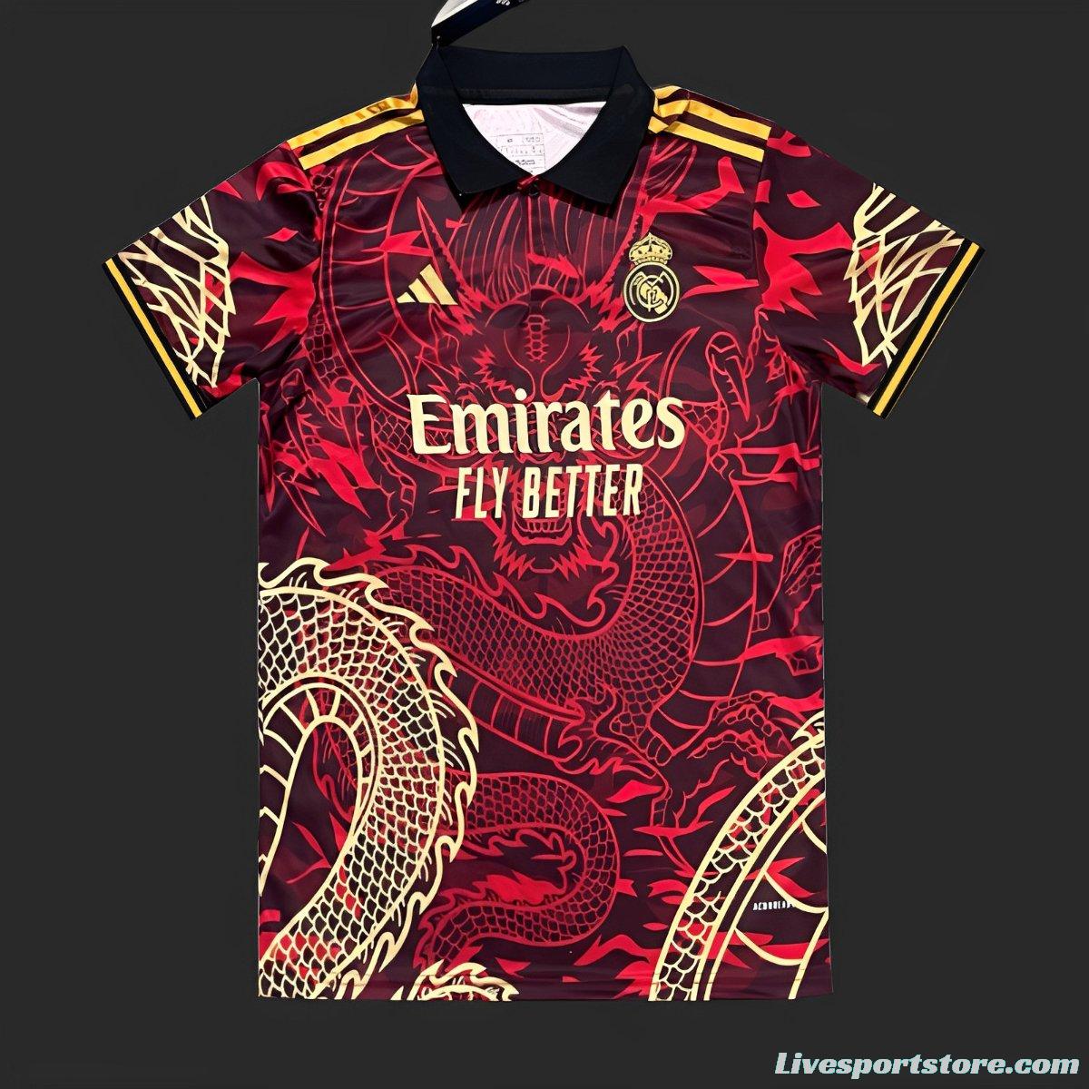 23/24 Real Madrid Wine Dragon Special Jersey