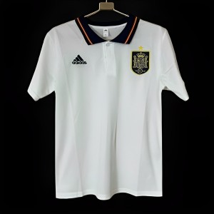 2024 Spain White Polo Jersey