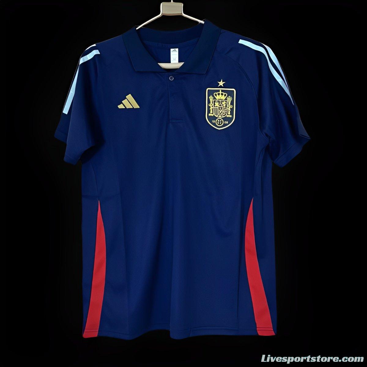 2024 Spain Navy POLO Jersey