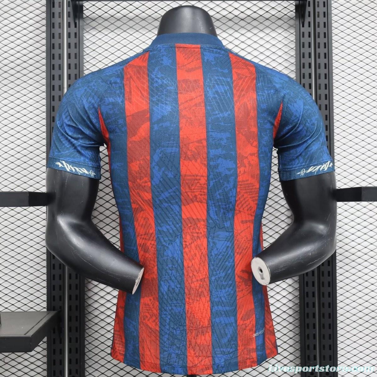 Player Version 24/25 Barcelona Red/Blue Special Jersey