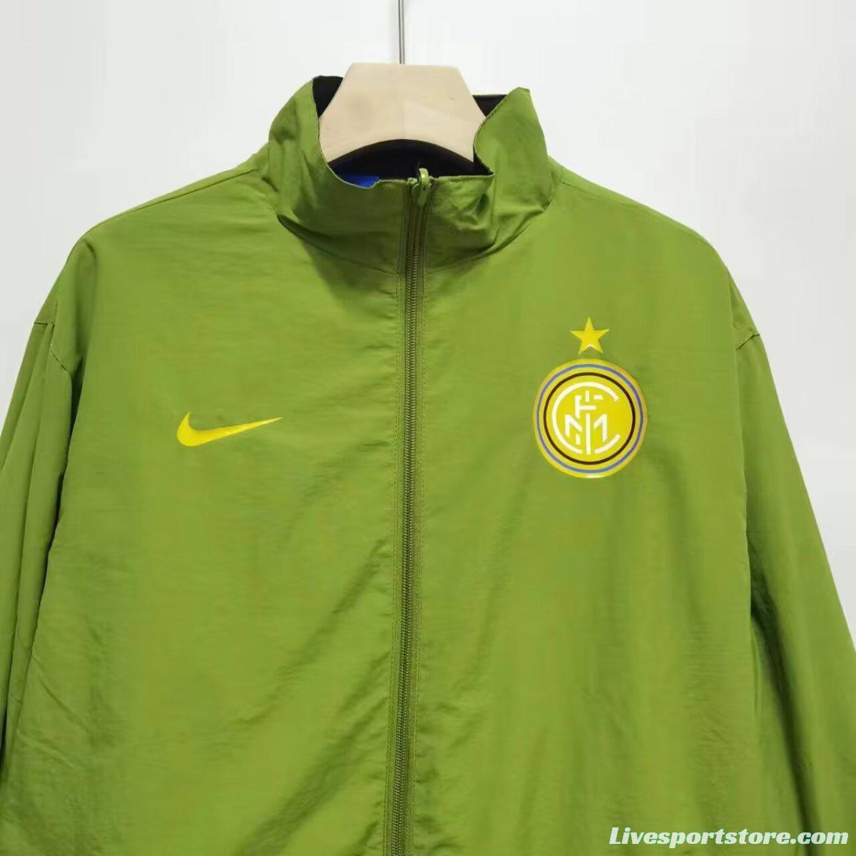 24/25 Inter Milan Green/Black Blue Reversible Windbreaker