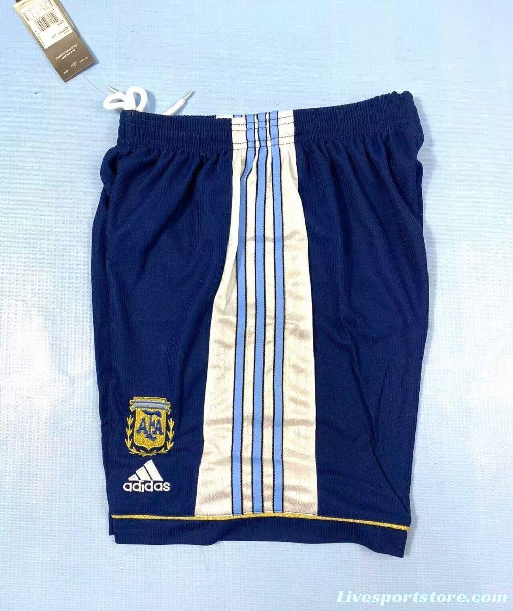 Retro 1998 Argentina Home Shorts