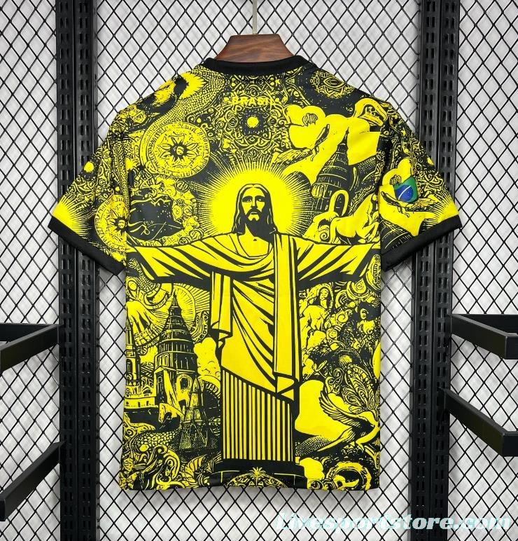 2024 Brazil X Christ Yellow Special Jersey