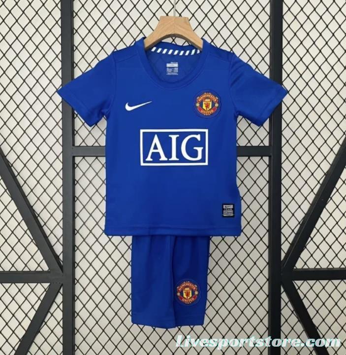 Retro 24/25 Kids Manchester United Third Blue Jersey