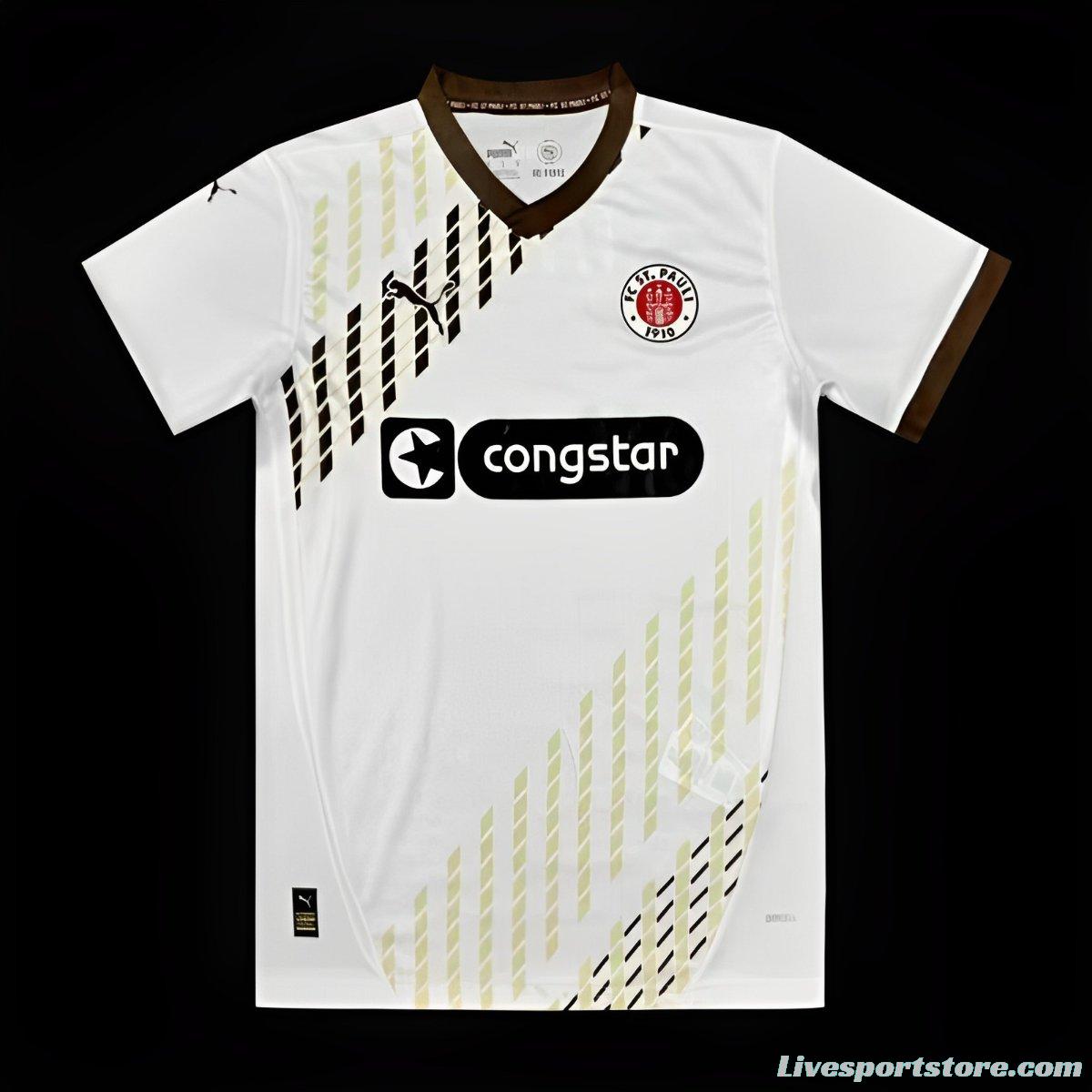 24/25 St. Pauli Away White Jersey