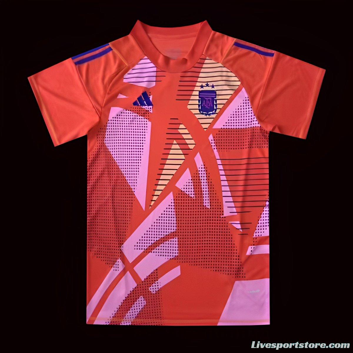 2024 Argentina Orange Goalkeeper Jersey