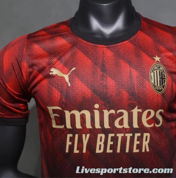 Player Version 24/25 AC Milan Church Pattern Limited Jersey