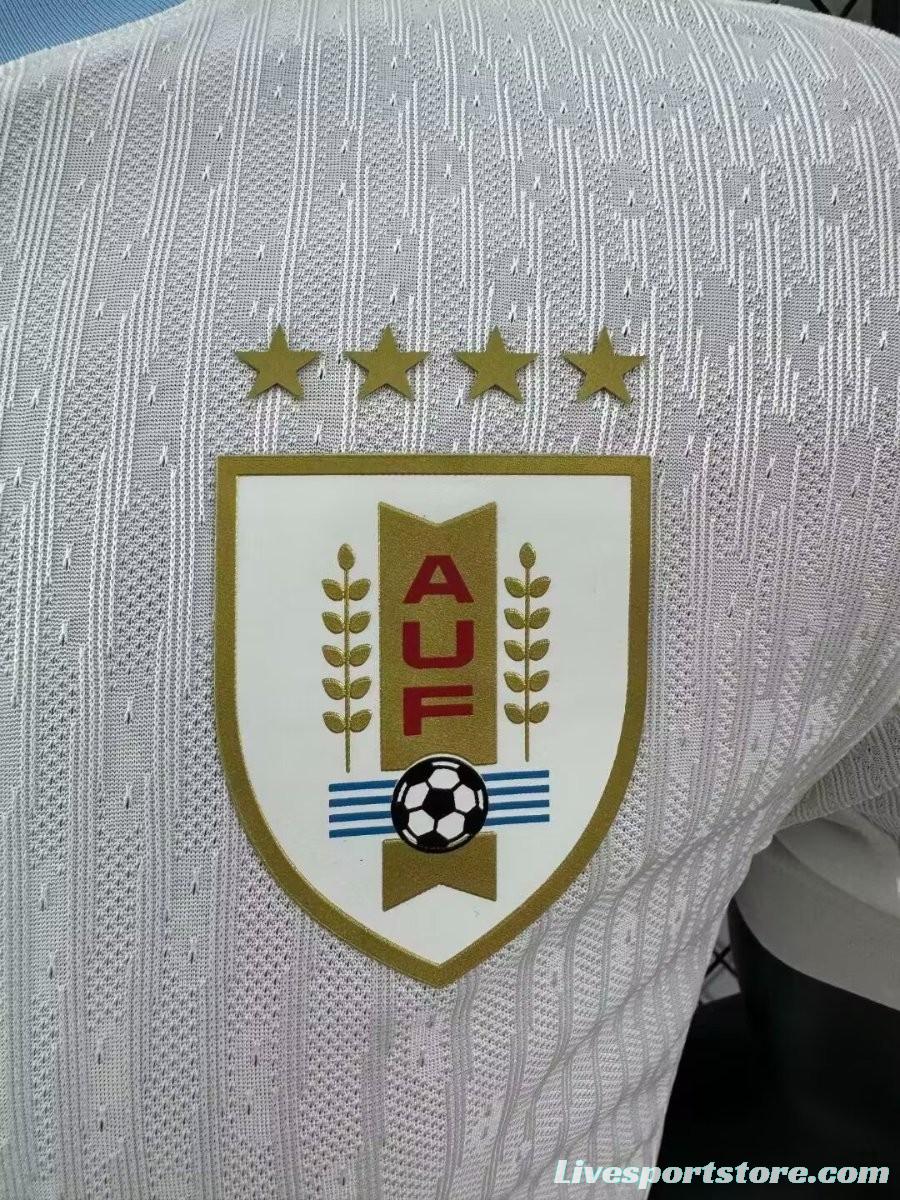 Player Version 2024 Uruguay Away White Jersey