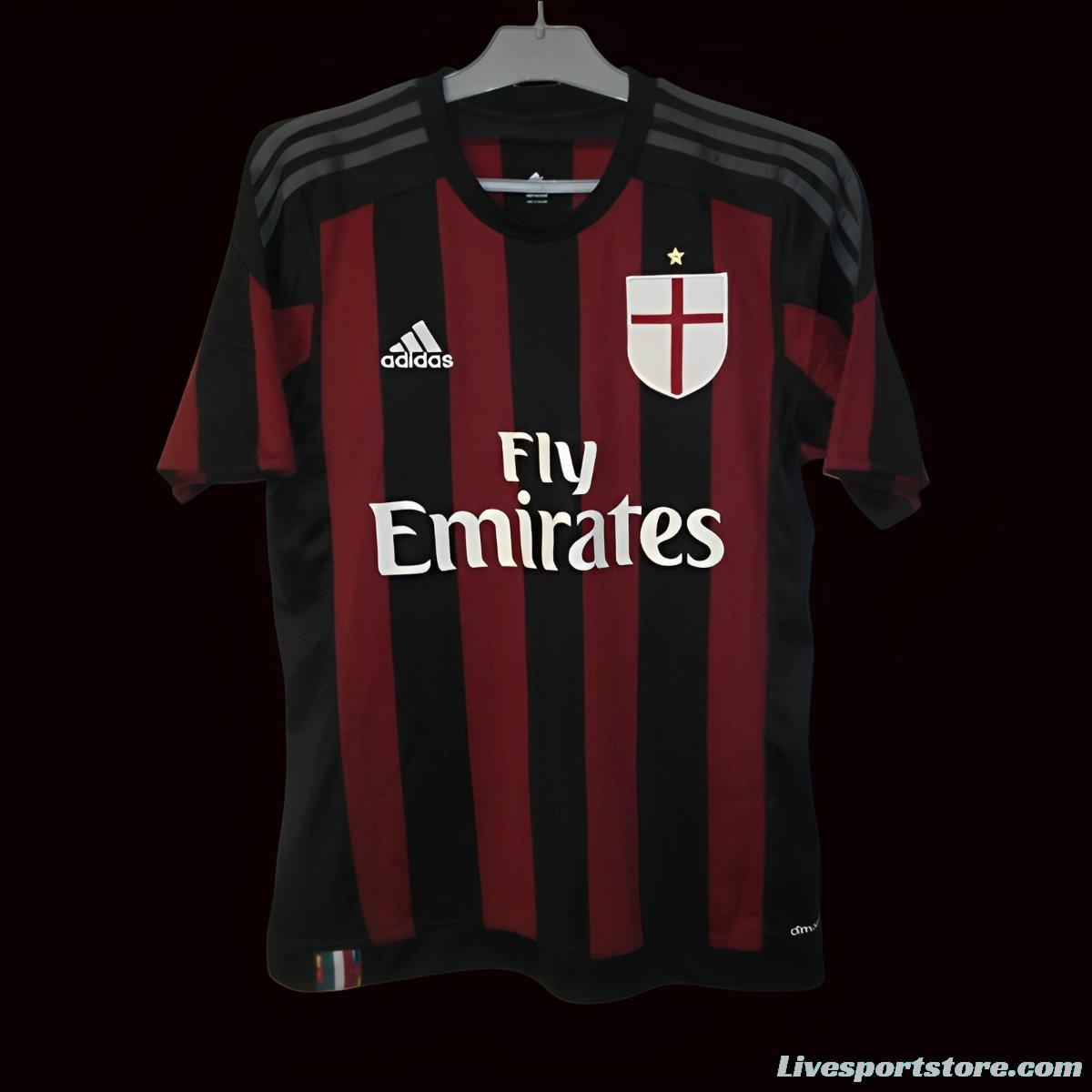 Retro 15/16 AC Milan Home Jersey