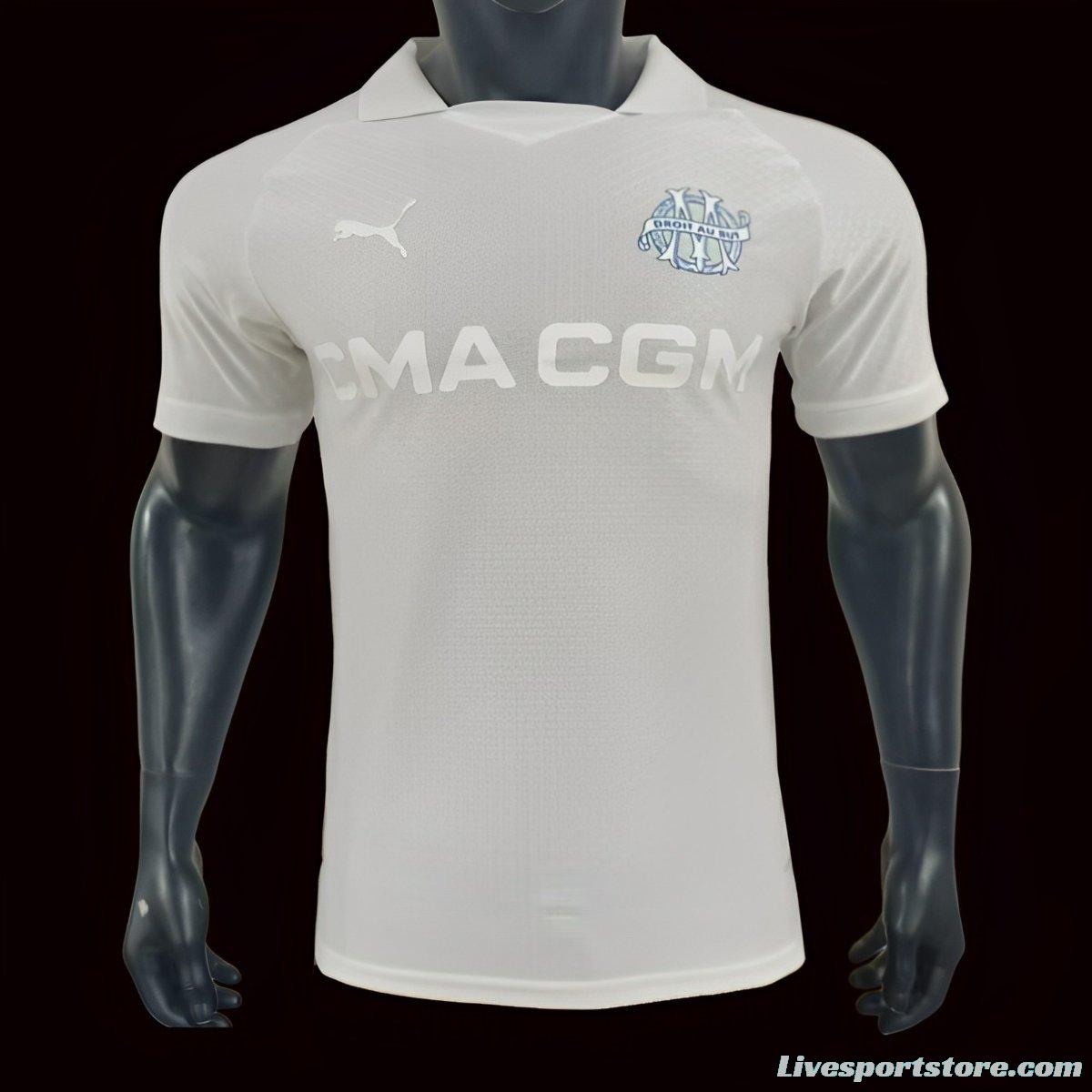 Player Version 24/25 Olympique Marseille 125th Anniversary White Jersey