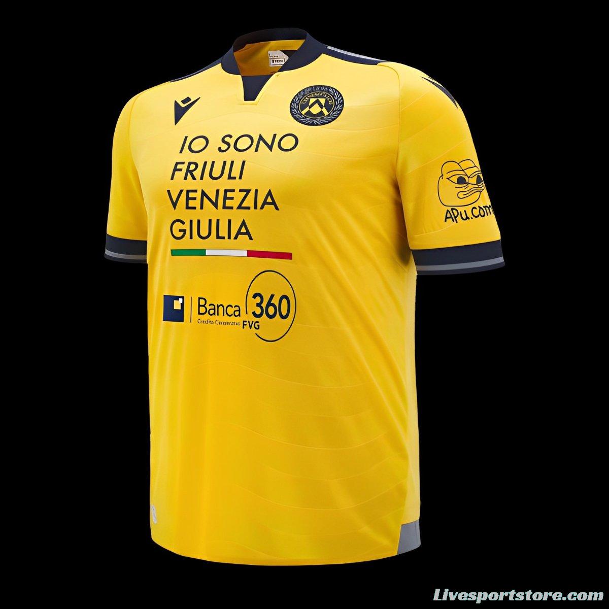 24/25 Udinese Away Yellow Jersey