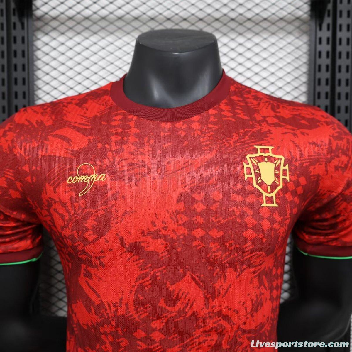 Player Version 2024 Portugal Comma Football Champions Of Europe Jersey