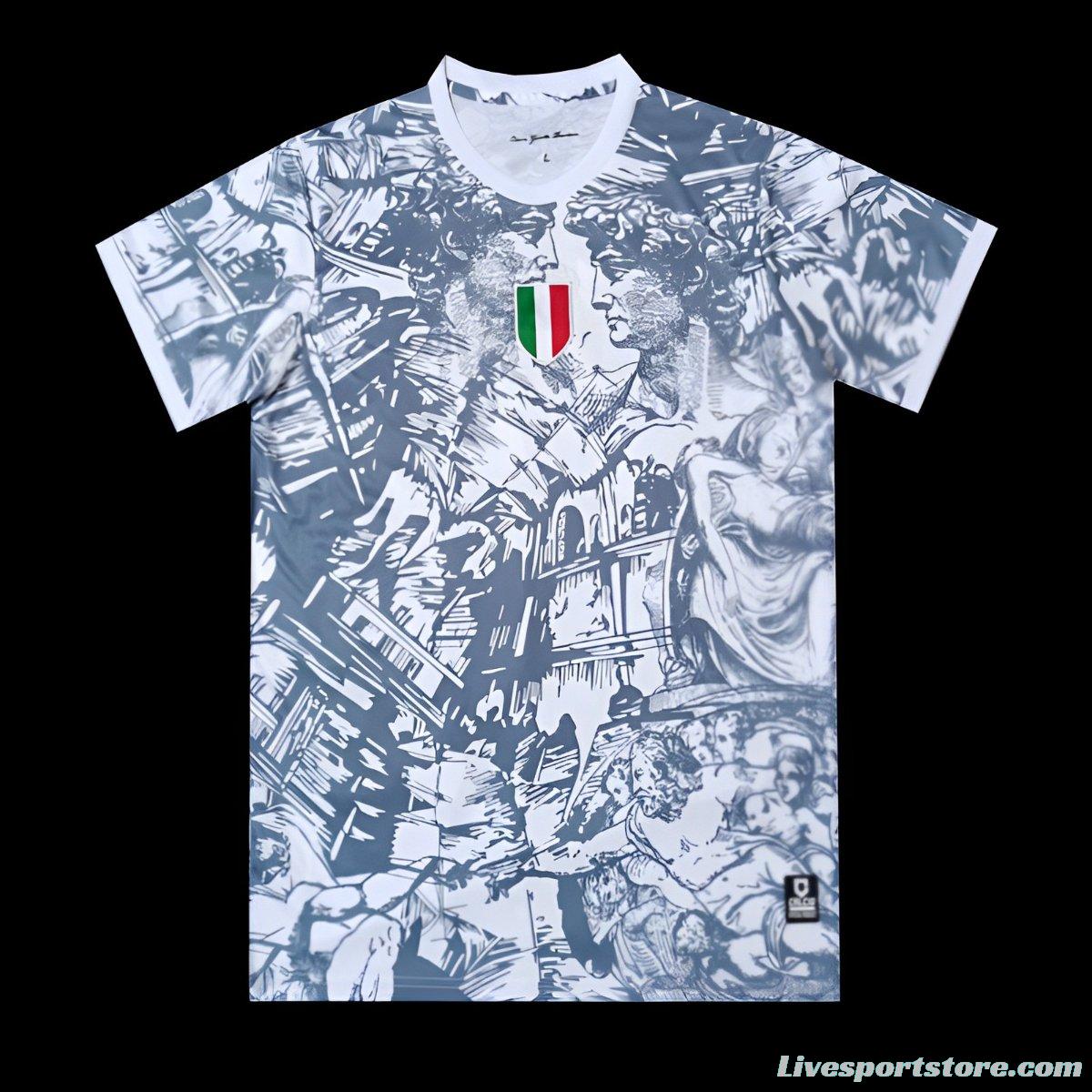 2024 Italy Michelangelo White Special Training Jersey