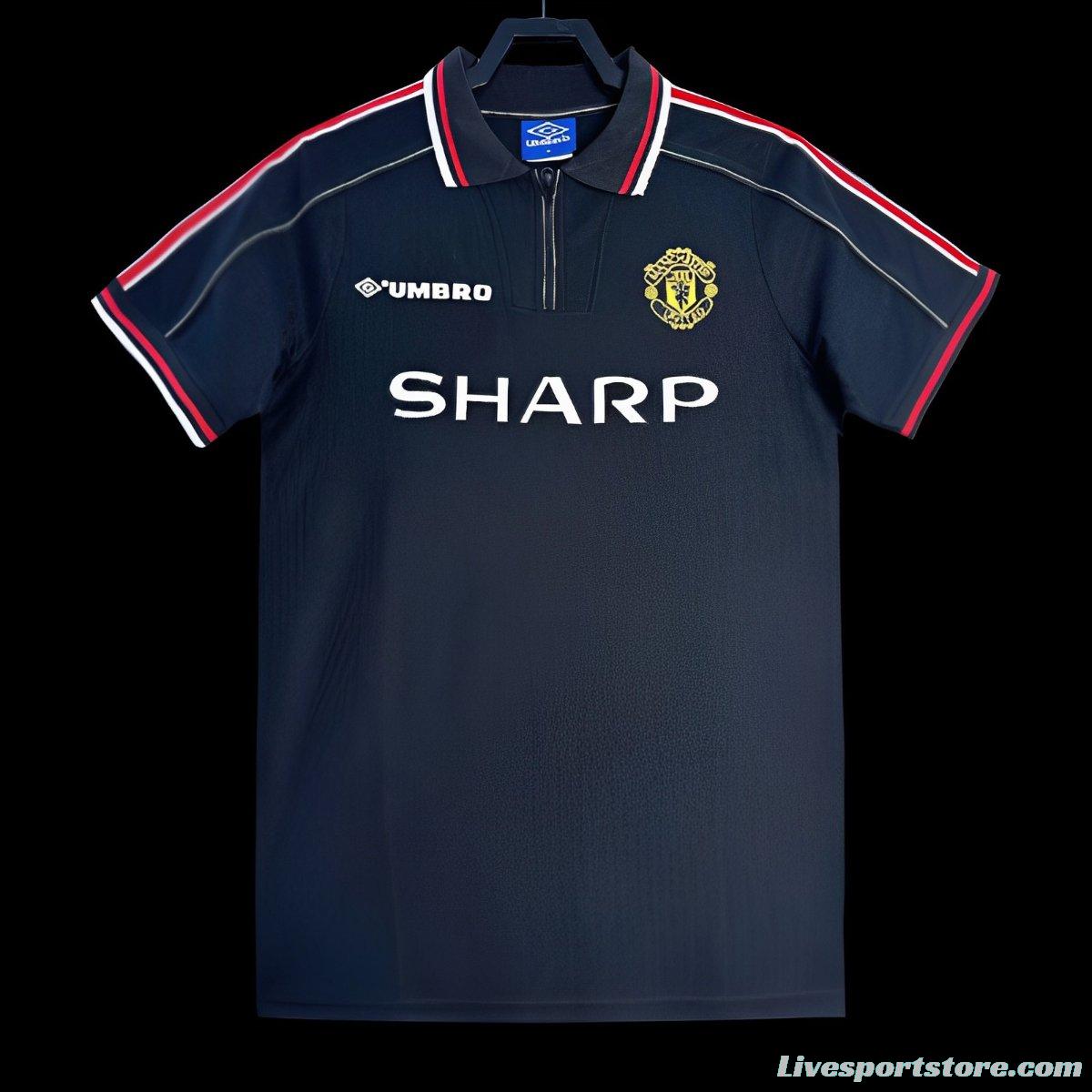 Retro 98/99 Manchester United Goalkeeper Navy Jersey